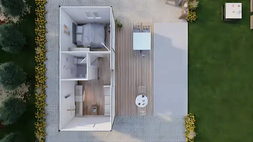 21m çatılı konteyner içi
